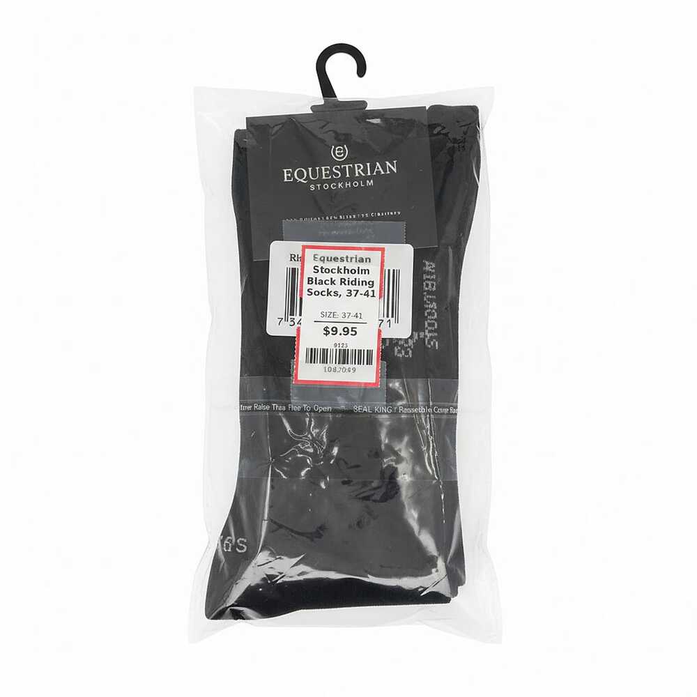 Equestrian Stockholm Riding Socks | Cotton Nylon OS Black/White
